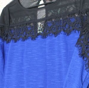 Nordstrom's Royal Blue Lace Blouse